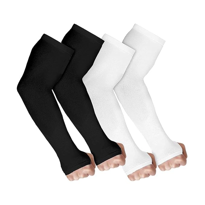 Fuelbyte UV Protection Hand Gloves for Sun Protection - Arm Sleeves for Men & Women, Perfect for Bike Riding, Summer, and Outdoor Sports - Full Hand Gloves, Sun Gloves, Cooling Sleeves