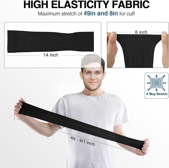 Fuelbyte UV Protection Hand Gloves for Sun Protection - Arm Sleeves for Men & Women, Perfect for Bike Riding, Summer, and Outdoor Sports - Full Hand Gloves, Sun Gloves, Cooling Sleeves