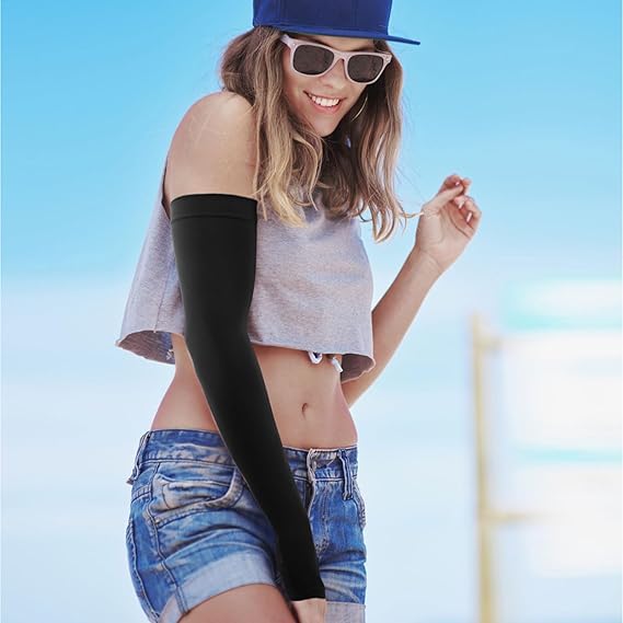 Fuelbyte UV Protection Hand Gloves for Sun Protection - Arm Sleeves for Men & Women, Perfect for Bike Riding, Summer, and Outdoor Sports - Full Hand Gloves, Sun Gloves, Cooling Sleeves