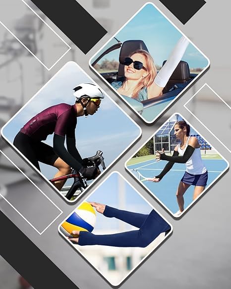 Fuelbyte UV Protection Hand Gloves for Sun Protection - Arm Sleeves for Men & Women, Perfect for Bike Riding, Summer, and Outdoor Sports - Full Hand Gloves, Sun Gloves, Cooling Sleeves