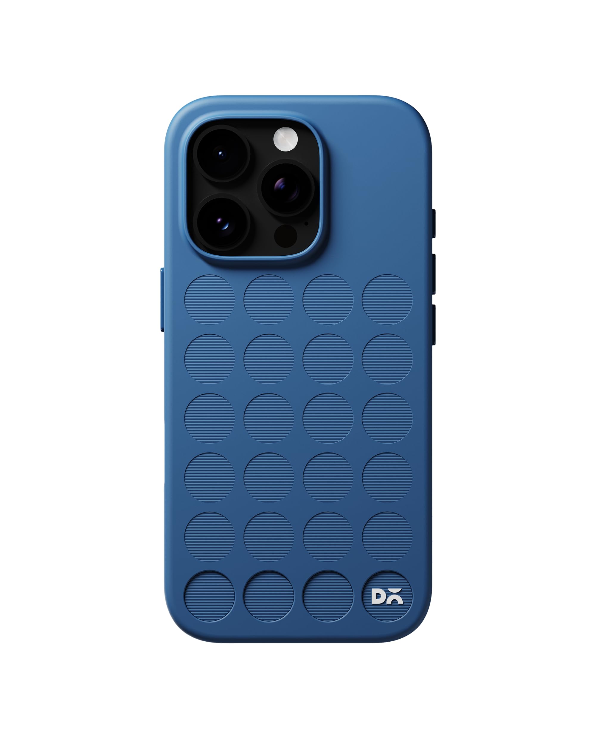 DailyObjects iPhone 16 Stack Signature Magnetic Case Cover | Compatible with Magsafe | Camera & Body Protection | Shock/Scratch Proof| Dual Hybrid Protection | Wireless Charging - Indigo Blue