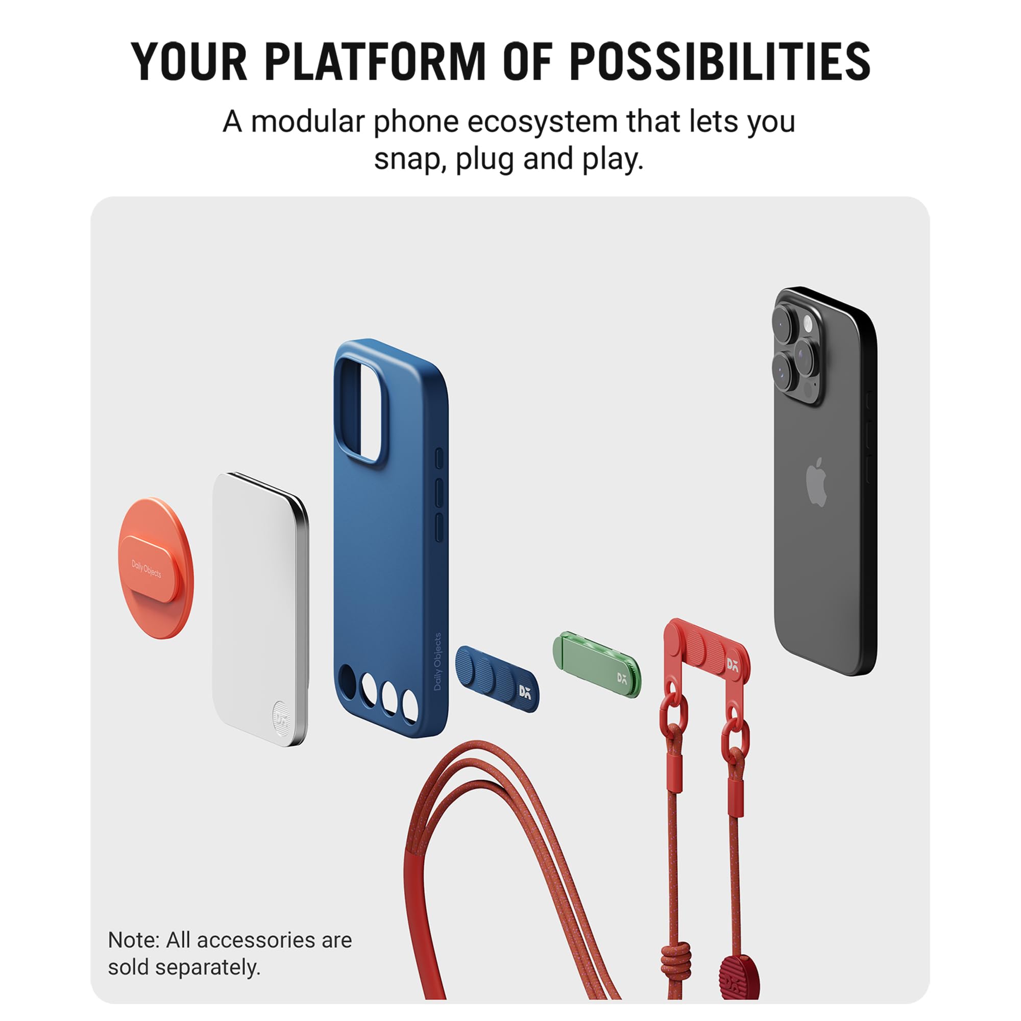 DailyObjects iPhone 16 Stack Signature Magnetic Case Cover | Compatible with Magsafe | Camera & Body Protection | Shock/Scratch Proof| Dual Hybrid Protection | Wireless Charging - Indigo Blue