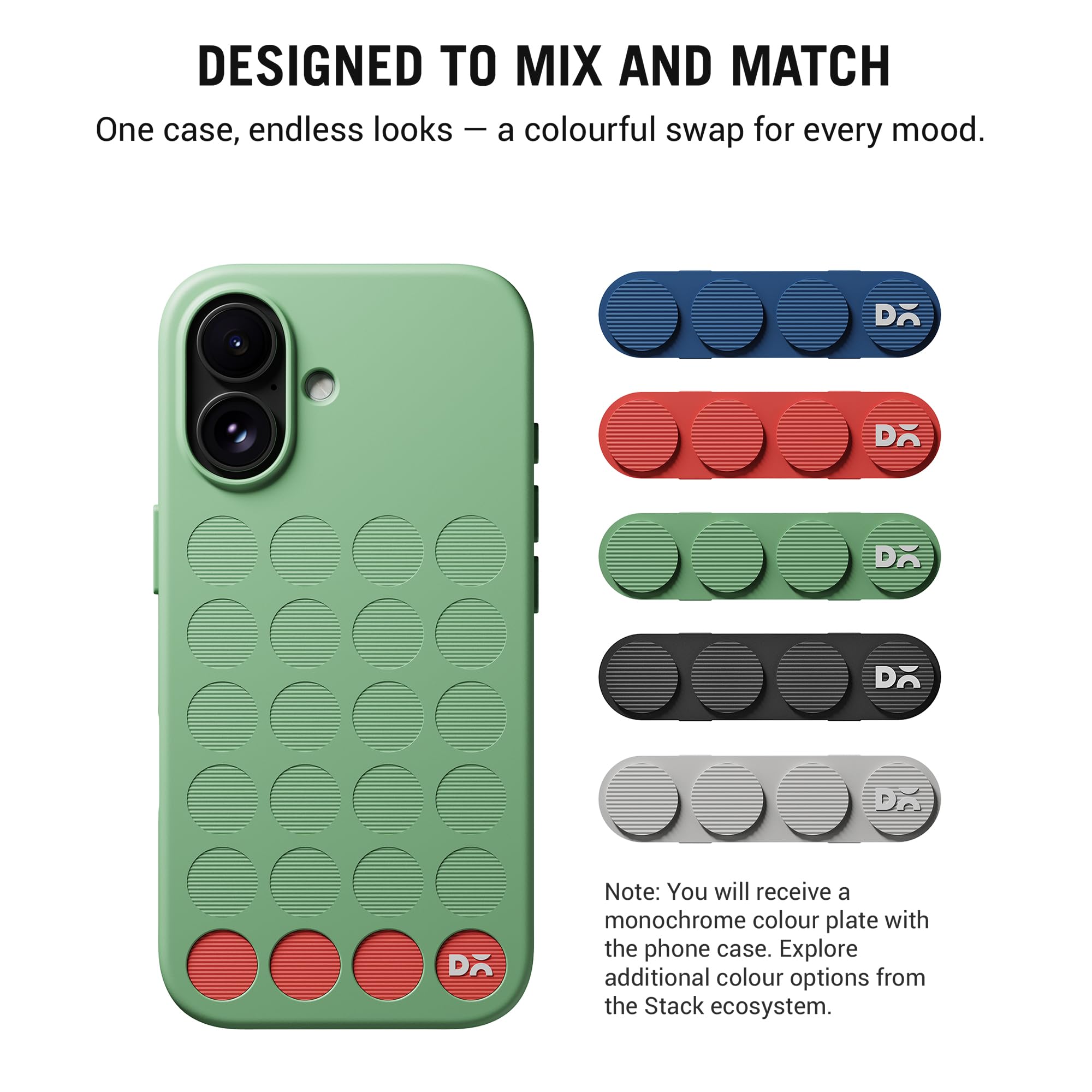 DailyObjects iPhone 16 Stack Signature Magnetic Case Cover | Compatible with Magsafe | Camera & Body Protection | Shock/Scratch Proof| Dual Hybrid Protection | Wireless Charging - Indigo Blue
