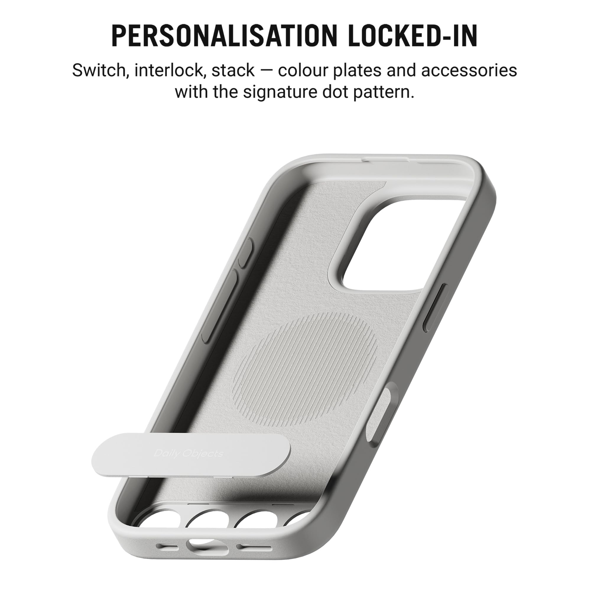DailyObjects iPhone 16 Stack Signature Magnetic Case Cover | Compatible with Magsafe | Camera & Body Protection | Shock/Scratch Proof| Dual Hybrid Protection | Wireless Charging - Indigo Blue