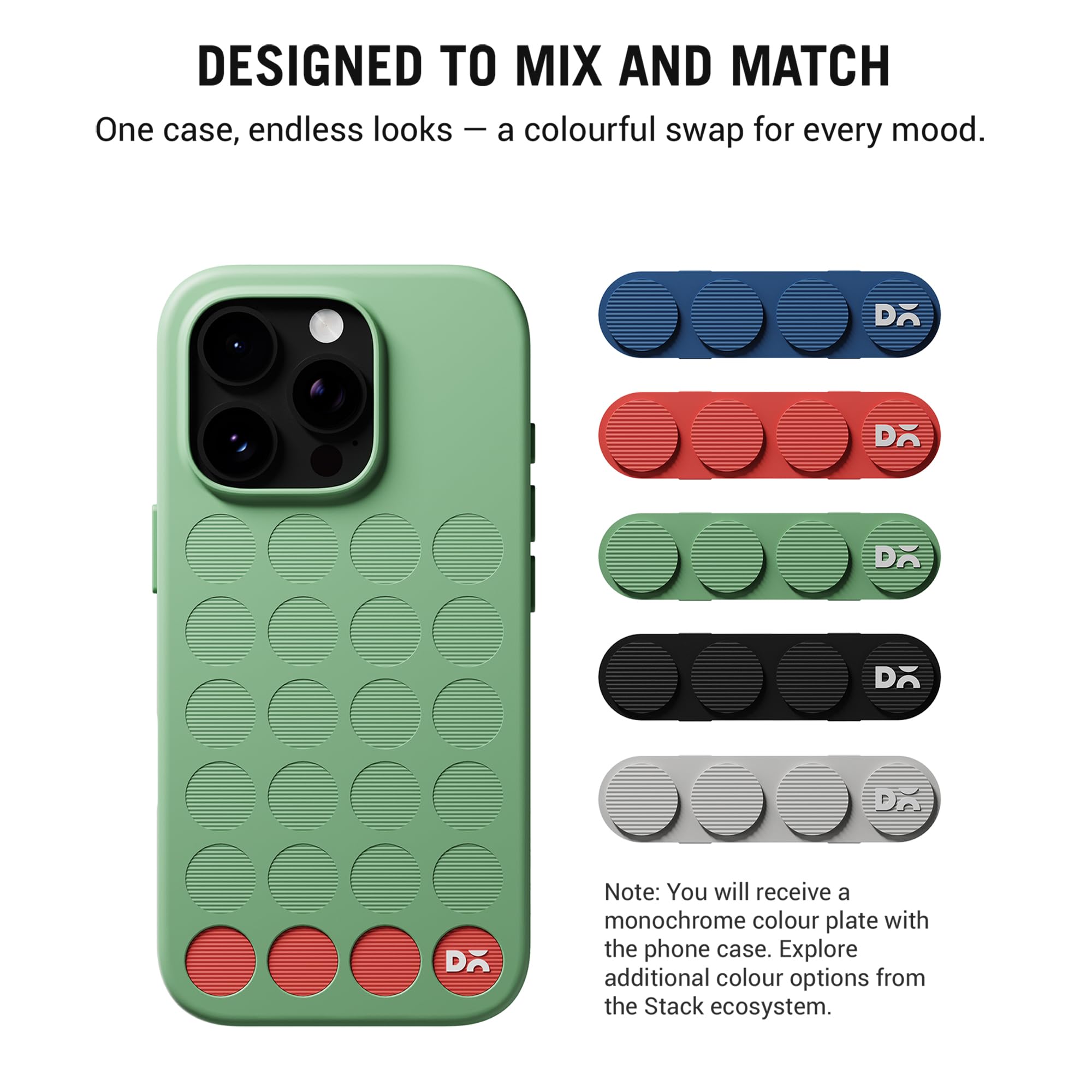DailyObjects iPhone 16 Stack Signature Magnetic Case Cover | Compatible with Magsafe | Camera & Body Protection | Shock/Scratch Proof| Dual Hybrid Protection | Wireless Charging - Indigo Blue