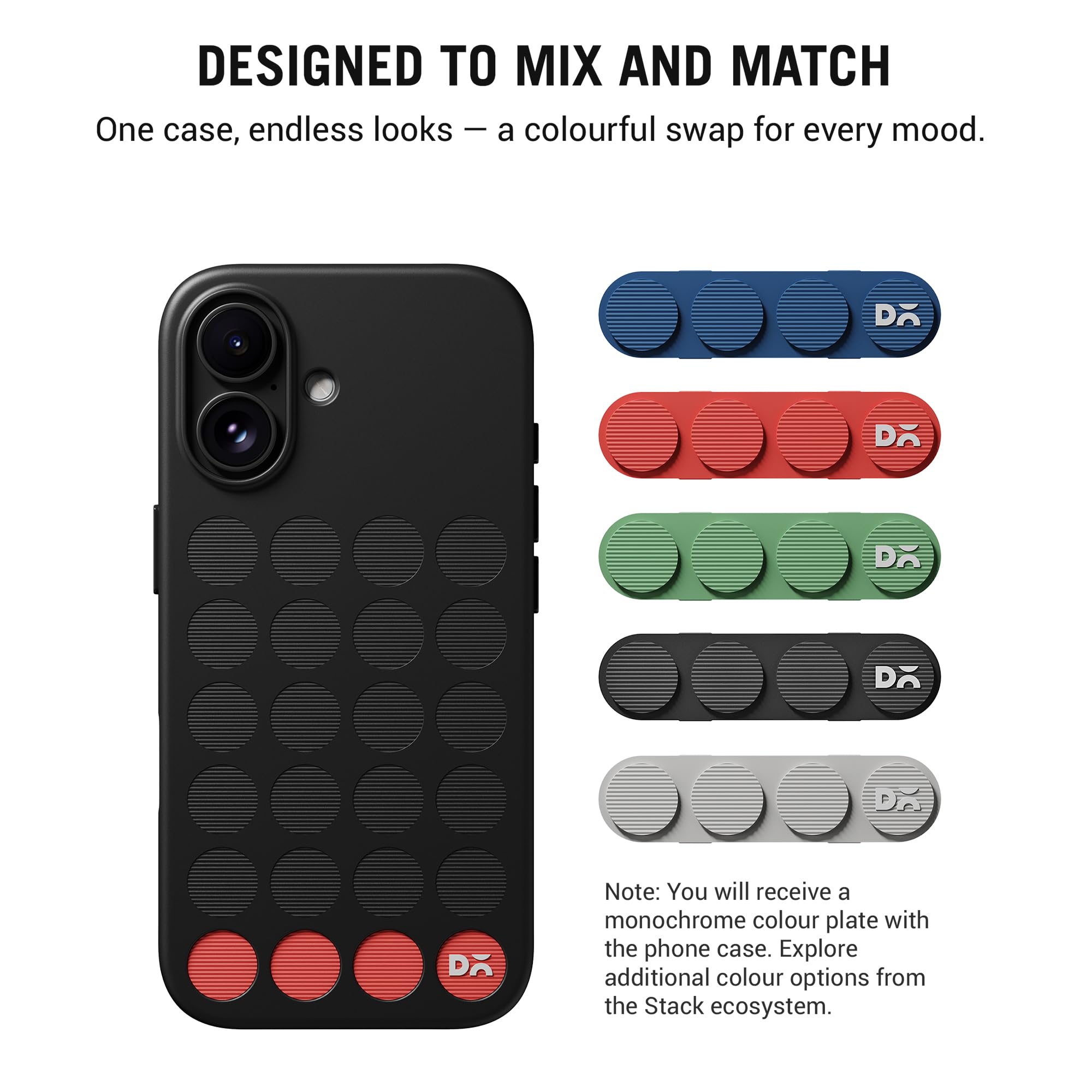 DailyObjects iPhone 16 Stack Signature Magnetic Case Cover | Compatible with Magsafe | Camera & Body Protection | Shock/Scratch Proof| Dual Hybrid Protection | Wireless Charging - Indigo Blue