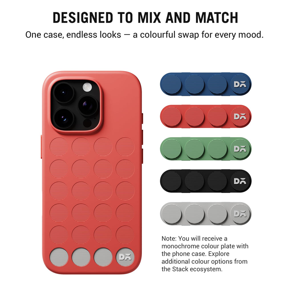 DailyObjects iPhone 16 Stack Signature Magnetic Case Cover | Compatible with Magsafe | Camera & Body Protection | Shock/Scratch Proof| Dual Hybrid Protection | Wireless Charging - Indigo Blue