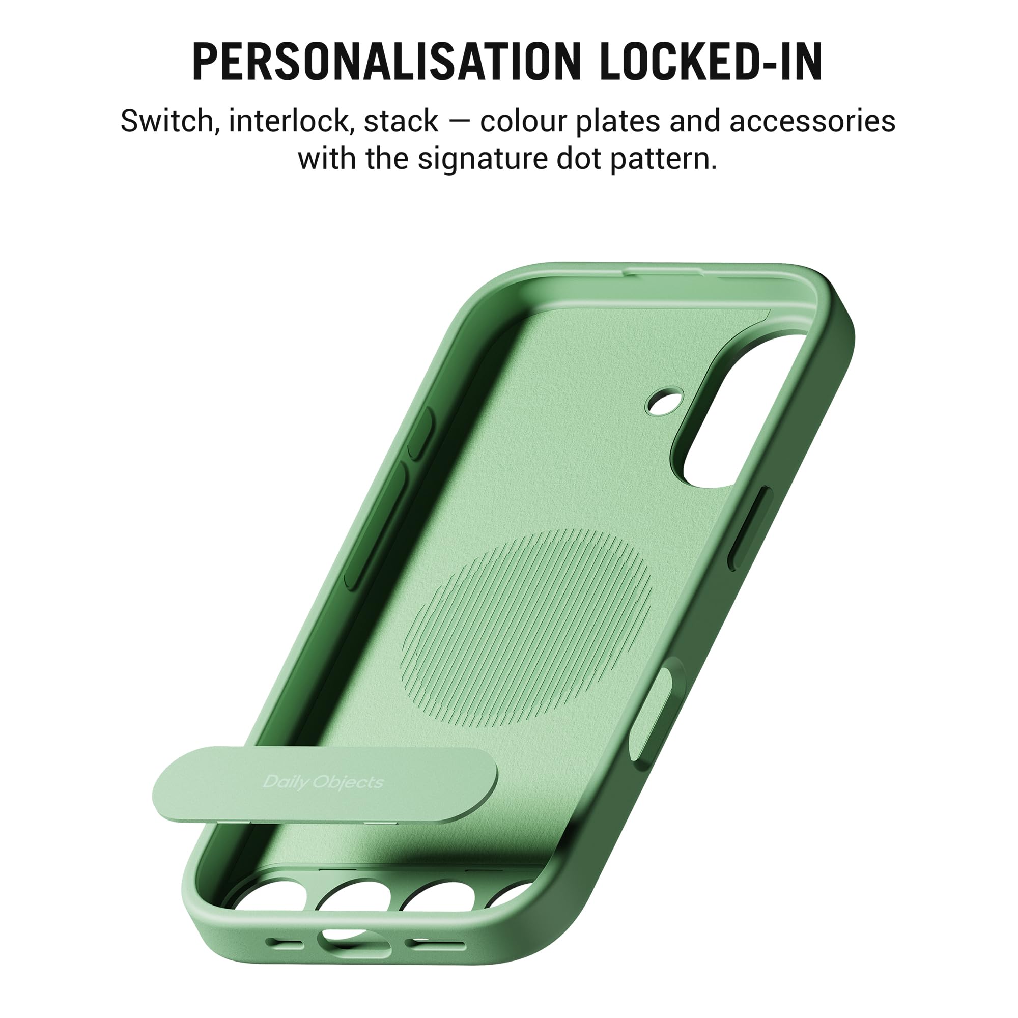 DailyObjects iPhone 16 Stack Signature Magnetic Case Cover | Compatible with Magsafe | Camera & Body Protection | Shock/Scratch Proof| Dual Hybrid Protection | Wireless Charging - Indigo Blue