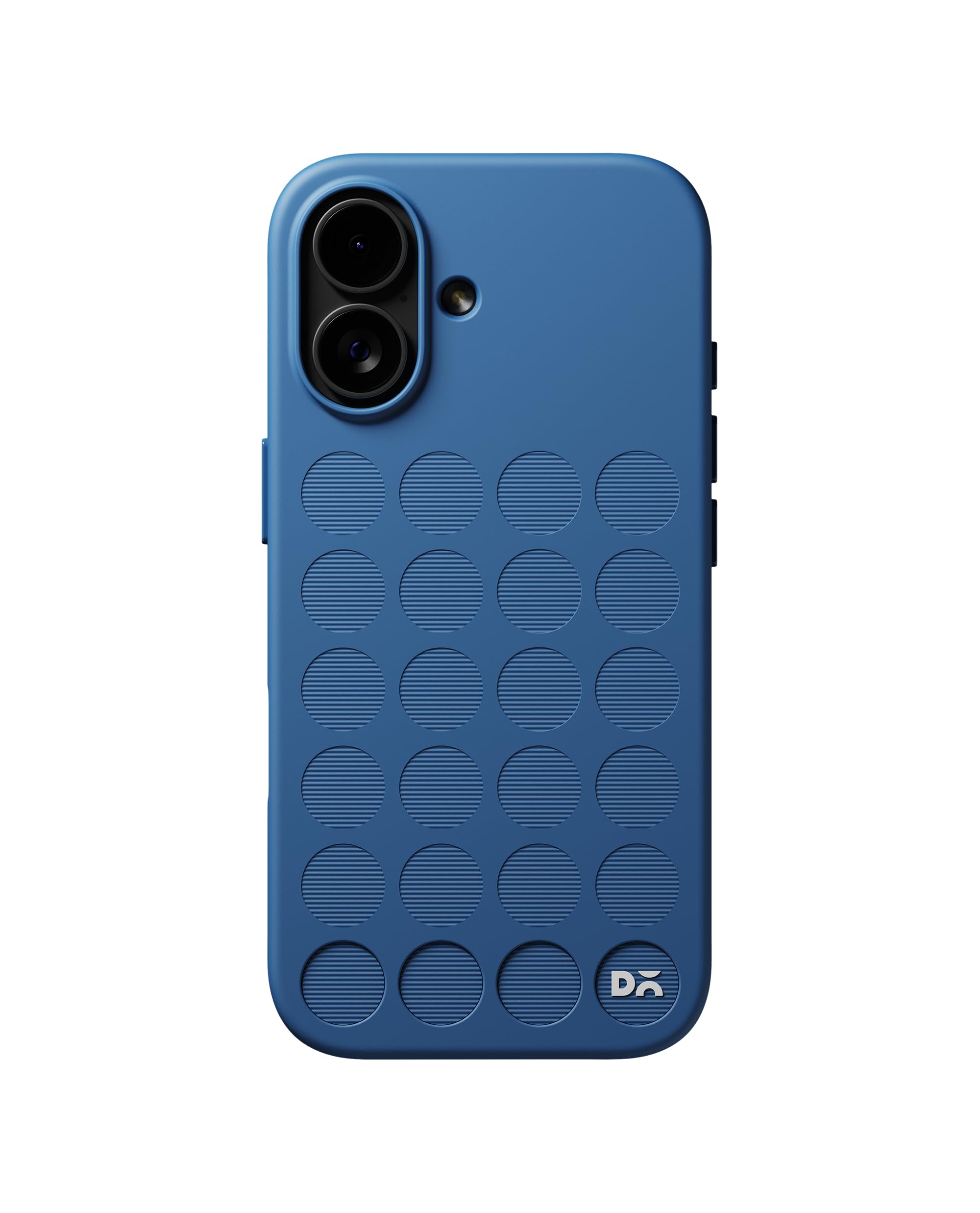 DailyObjects iPhone 16 Stack Signature Magnetic Case Cover | Compatible with Magsafe | Camera & Body Protection | Shock/Scratch Proof| Dual Hybrid Protection | Wireless Charging - Indigo Blue