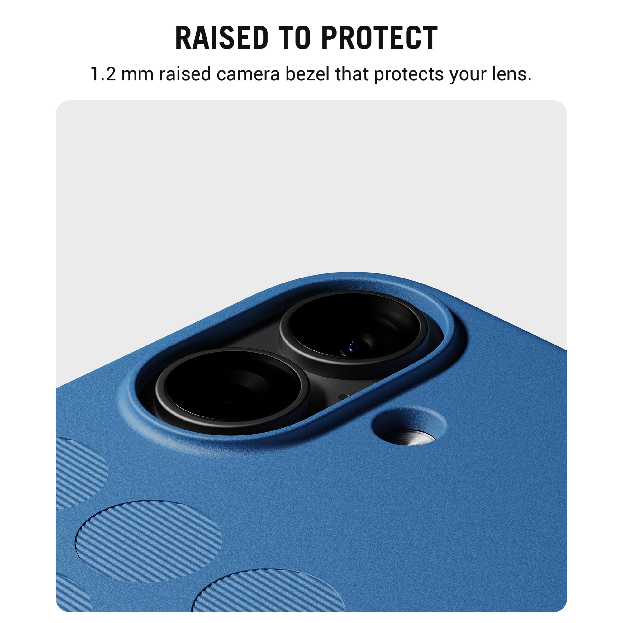 DailyObjects iPhone 16 Stack Signature Magnetic Case Cover | Compatible with Magsafe | Camera & Body Protection | Shock/Scratch Proof| Dual Hybrid Protection | Wireless Charging - Indigo Blue